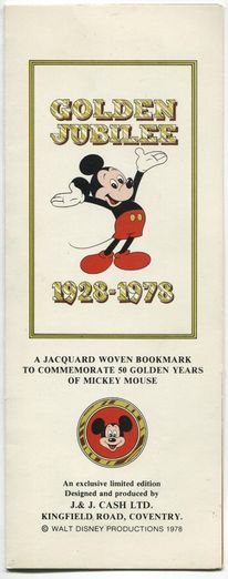 JJ Cash, Woven Bookmark folder, Micky Mouse